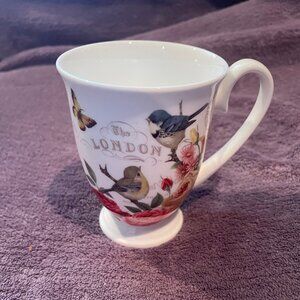 LIZ GARDEN yellow rose footed mug by Stechcol, Gracie bone China, Coastline
